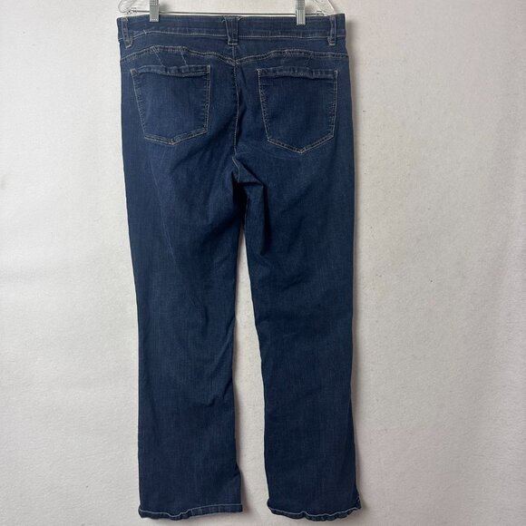 Democracy Ab Technology Jeans Women's Size 16 Blue‎ Smoothing Bootcut dark wash - Picture 2 of 4